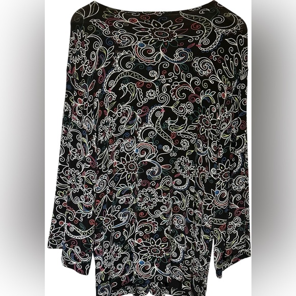 COLDWATER CREEK WOMAN FLORAL CARDIGAN WITH BUTTONS SIZE MEDIUM - Picture 2 of 8